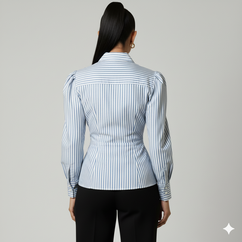 Striped Overlap Shirt