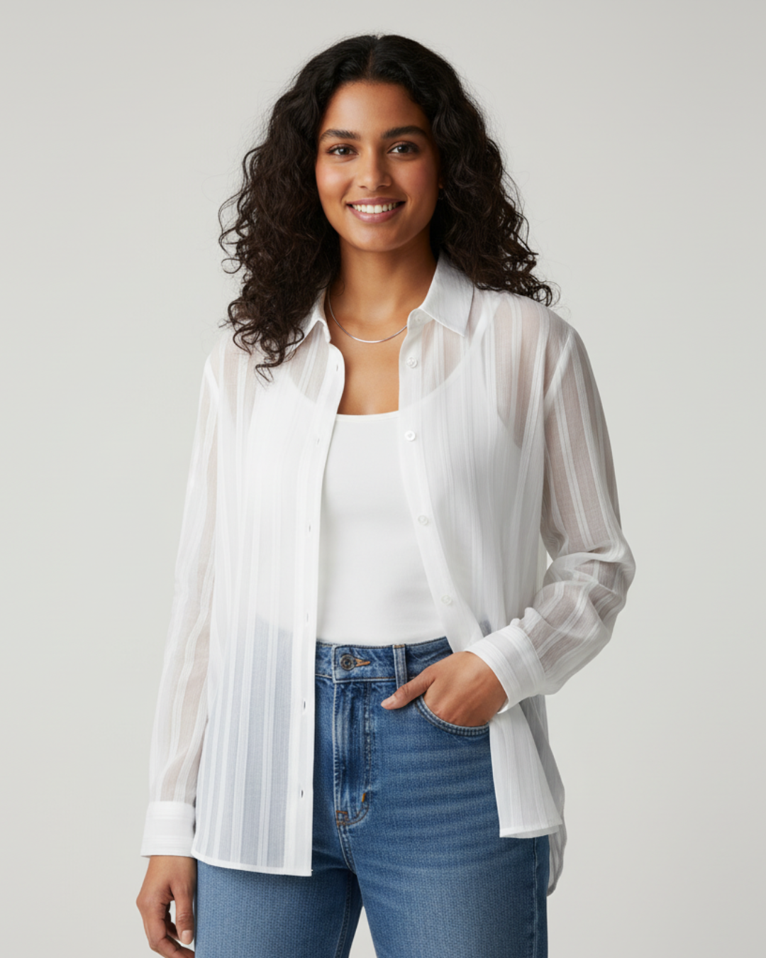 Striped Cotton - Silk Shirt