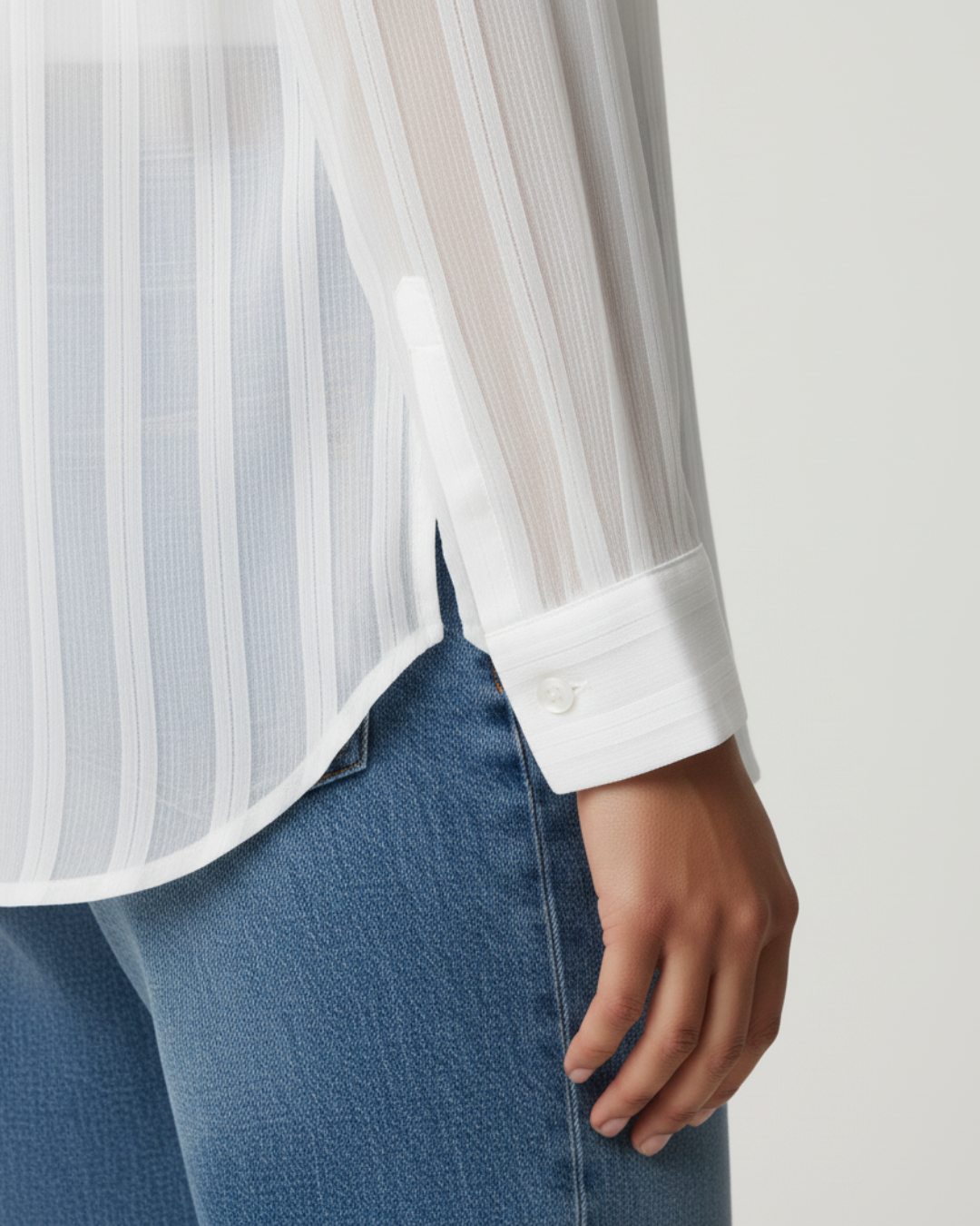 Striped Cotton - Silk Shirt