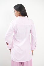 Pink Striped Lyocell Shirt