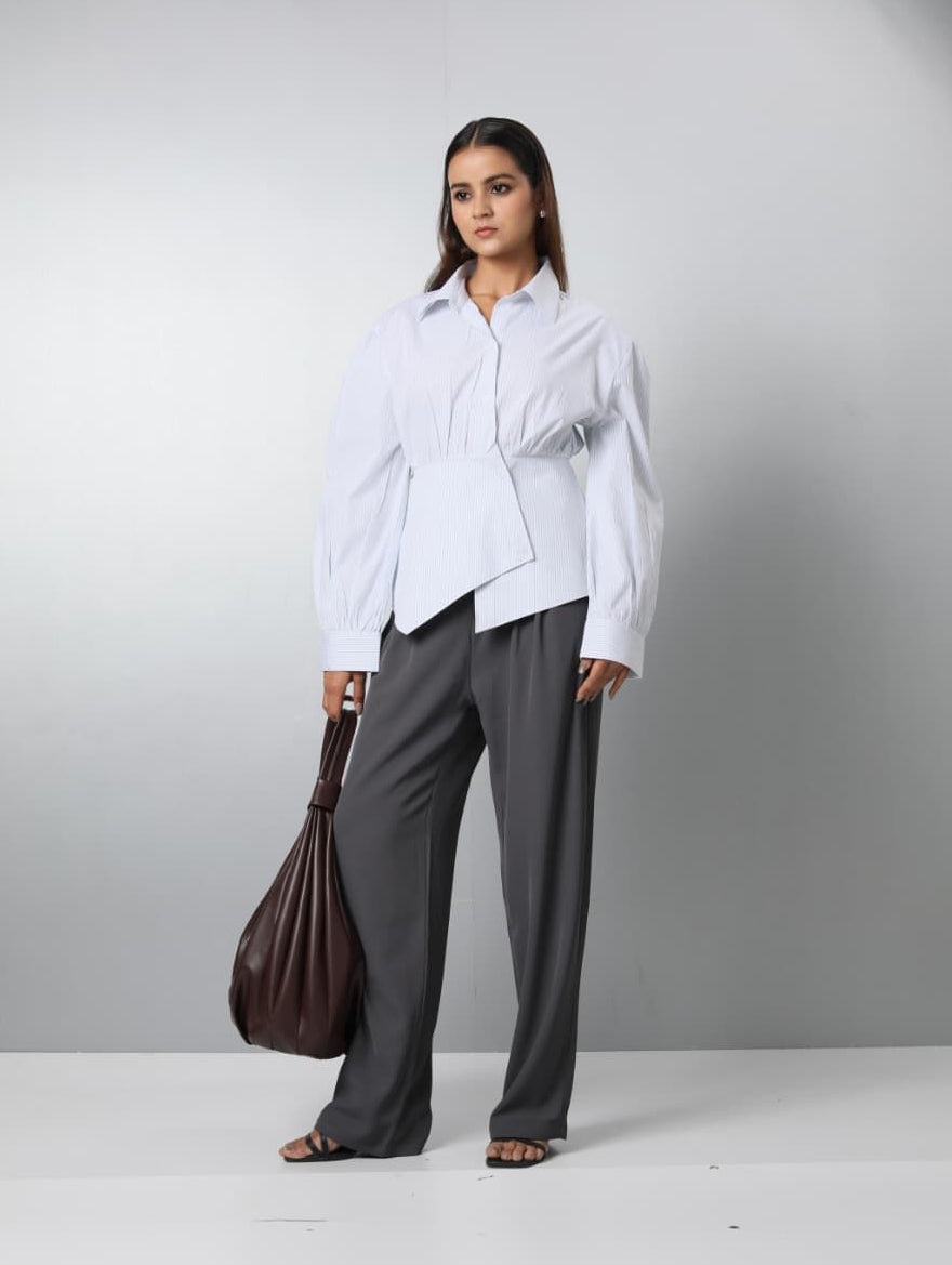 Striped Overlap Shirt