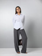 Striped Overlap Shirt