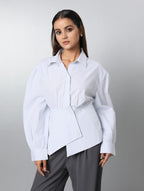 Striped Overlap Shirt