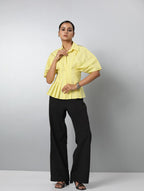 Short Sleeve Pleated Blouse